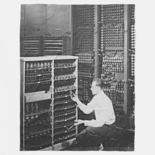 Couverture Polaire ENIAC (ęr ordinateur) pour le geek qui l'a tout