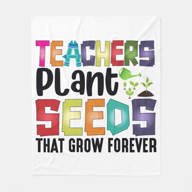 Couverture Polaire Enseignants Graines Plantes Qui Croissent Pour Tou (Devant)