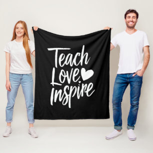 Couverture Polaire Enseigner Amour Inspirer Cadeau de la Fête des Ens