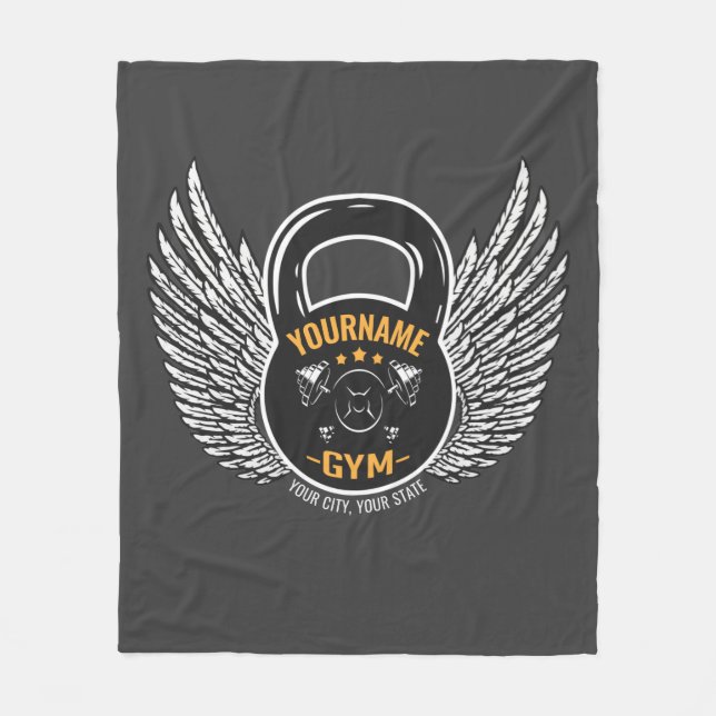 Couverture Polaire Entraîneur de fitness GYM personnalisé Kettlebell (Devant)