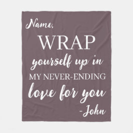 Couverture Polaire Envelopper sur mesure dans mon amour sans fin