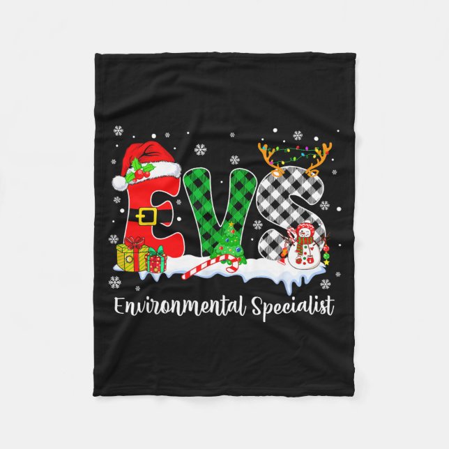 Couverture Polaire Environmental Specialist Christmas Lights Red Plai (Devant)