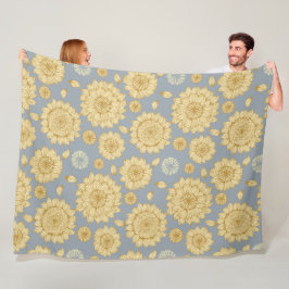 Couverture Polaire Épaisseur du soleil II en gris bleu doux