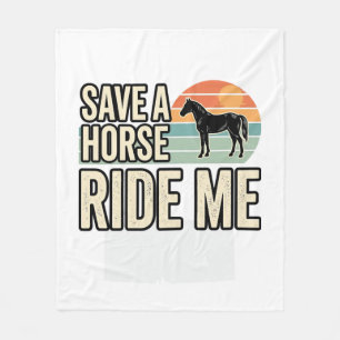 Couverture Polaire Épargnez un cheval, montez-moi, design de chemise 