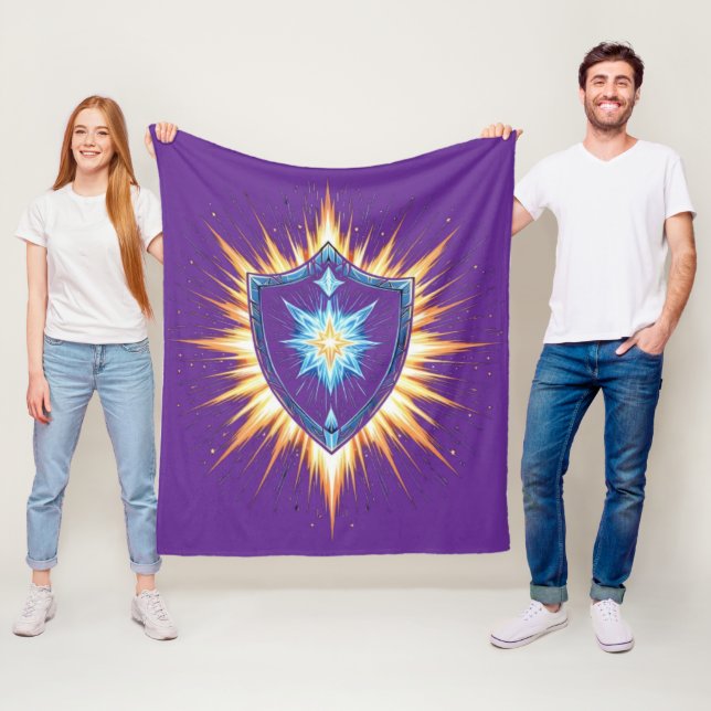 Couverture Polaire Epic Fantasy Shield with Radiant Energy Burst – Ma (En situation)