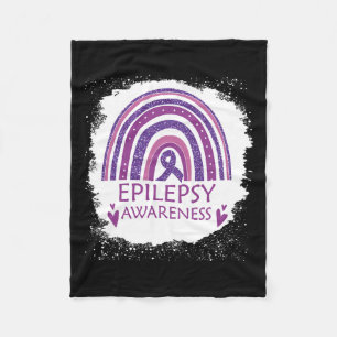Couverture Polaire Epilepsie Sensibilisation Bleu Arc-en-ciel Violet 