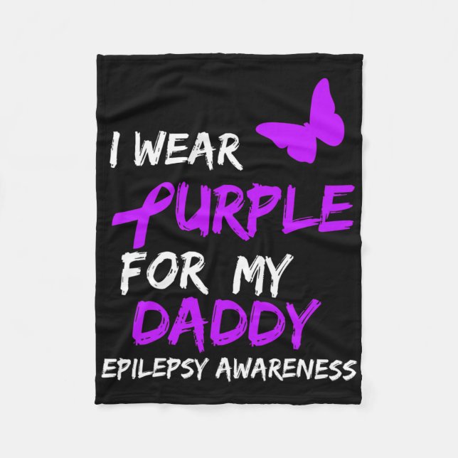 Couverture Polaire Epilepsie Sensibilisation Je Porte Violet Pour Mon (Devant)
