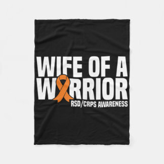 Couverture Polaire Épouse D'Un Guerrier Orange Ribbon Rsdcrps Sensibi