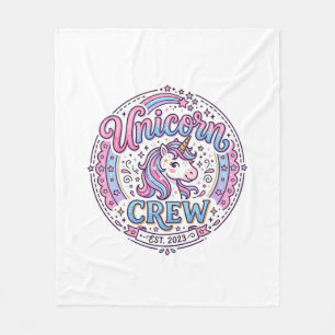 Couverture Polaire Équipage de licorne impression ludique à la demand
