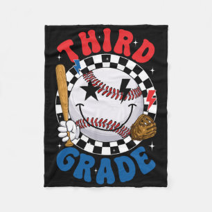 Couverture Polaire Équipe de baseball groovy de troisième année Premi