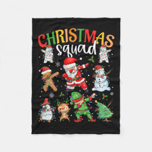 Couverture Polaire Équipe de Noël Père Noël Dabbing Elf Family Corres