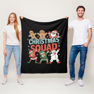 Couverture Polaire Équipe de Noël Père Noël Dabbing Elf Family Corres