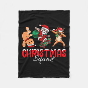 Couverture Polaire Équipe de Noël Père Noël Dabbing Elf Family Corres