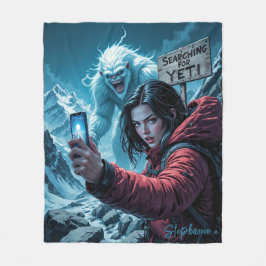 Couverture Polaire Équipe de recherche Yeti Bigfoot Sasquatch Selfie