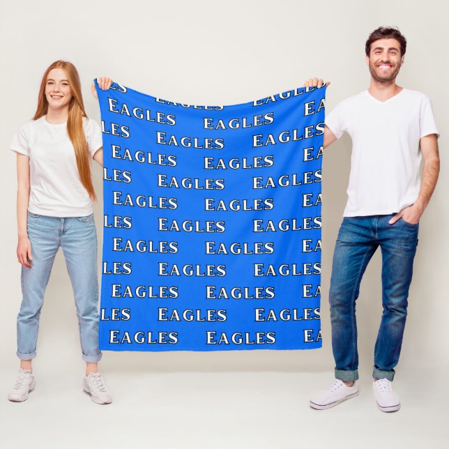 Couverture Polaire Équipe Eagles Blue (En situation)