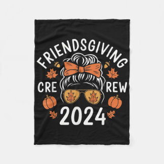 Couverture Polaire Équipe Friendsgiving 2024 Action de grâce Automne