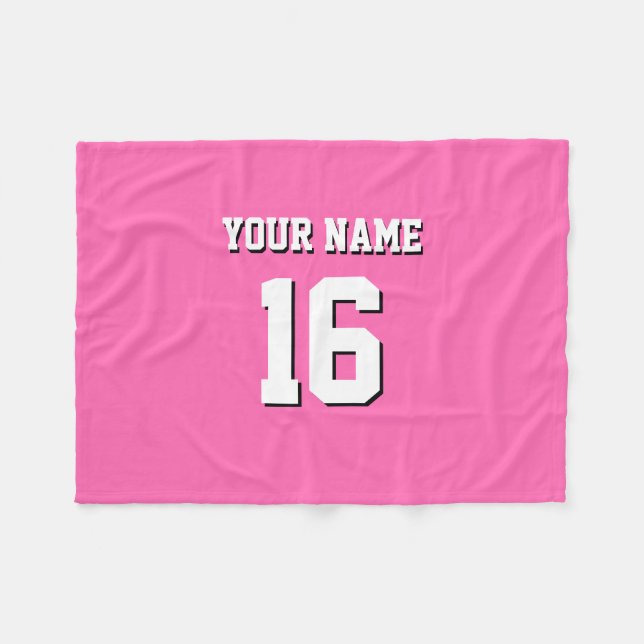 Couverture Polaire Équipe sportive Hot Pink Jersey (Devant (Horizontal))