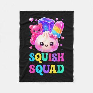 Couverture Polaire Équipe Squish mignonne kawaii boulette bonbon arc-