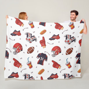 Couverture Polaire Équipement sportif de football avec Motif aliment