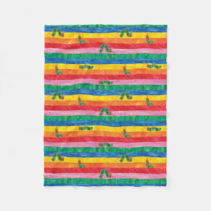 Couverture Polaire Eric Carle Caterpillar Rainbow Stripe Motif