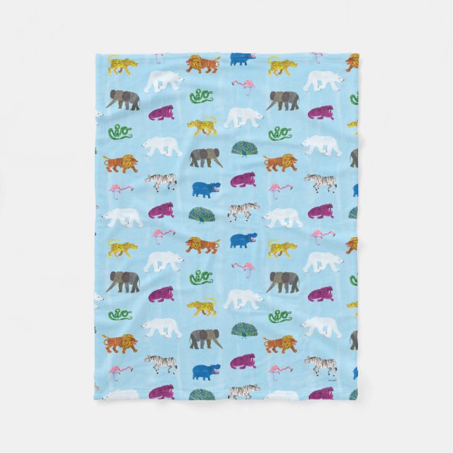 Couverture Polaire Eric Carle | Ours polaire - Amis d'hiver (Devant)