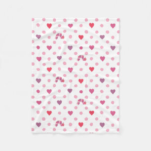 Couverture Polaire Eric Carle Valentine Heart Polka Dot Motif