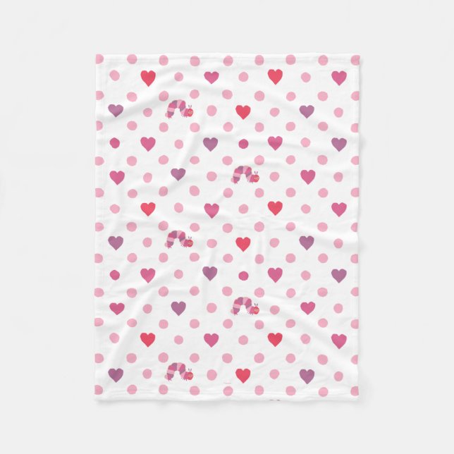 Couverture Polaire Eric Carle | Valentine Heart Polka Dot Motif (Devant)