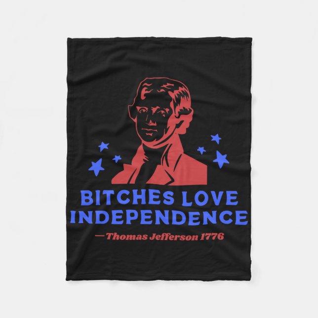 Couverture Polaire Es Love Independence Funny 4 juillet Thomas Jeff (Devant)
