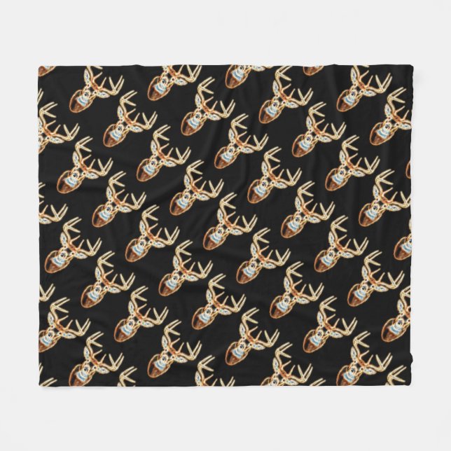 Couverture Polaire Esprit d'énergie de tête de queue blanche (Devant (Horizontal))