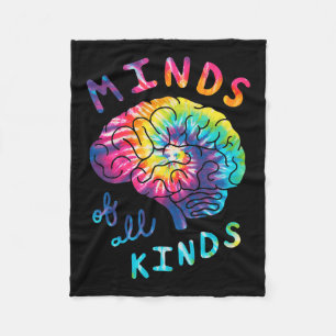 Couverture Polaire Esprits De Toutes Sortes Neurodiversité Tie Dye Au