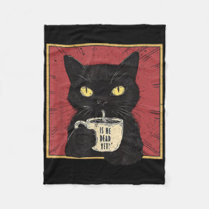 Couverture Polaire Est-Il Vintage Mort Mais Drôle Chat