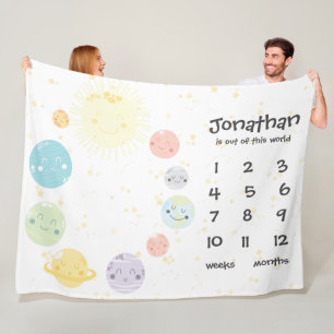 Couverture Polaire Étape importante mignonne de bébé de planètes