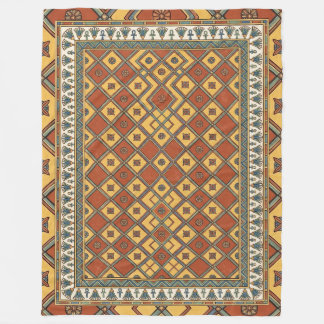Couverture Polaire Éternité tissée : motif égyptien du Moyen Empire
