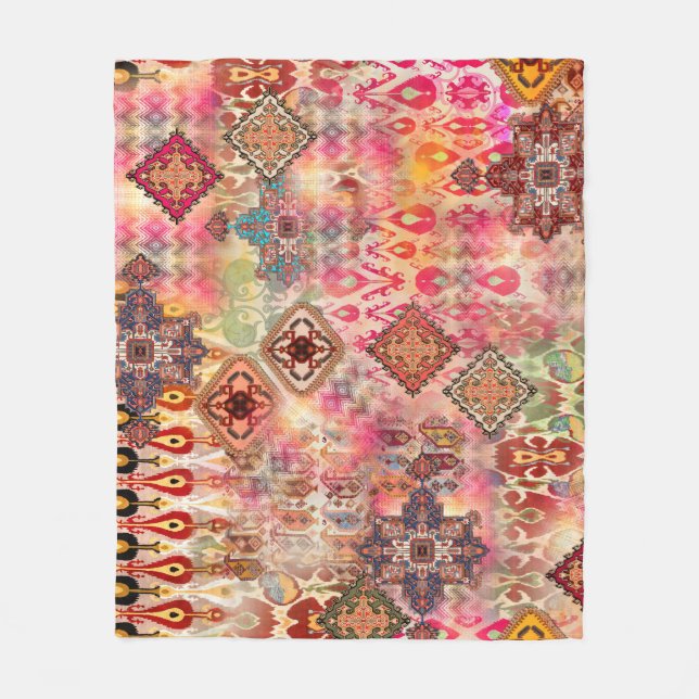 Couverture Polaire Ethnic Digital Abstrait Motif sans fil (Devant)
