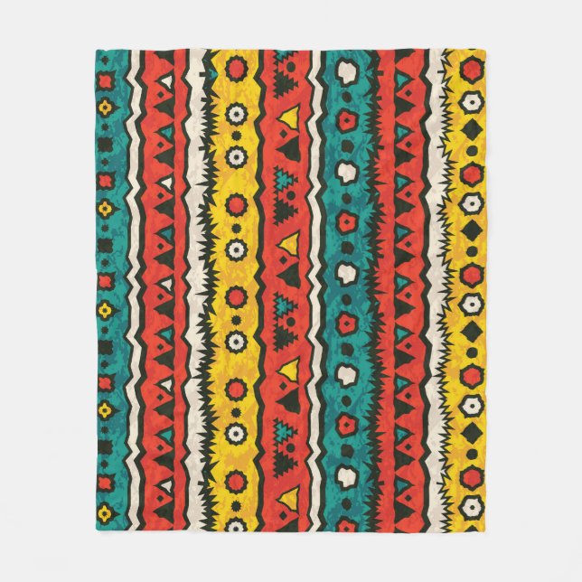 Couverture Polaire ethnique vintage : design traditionnel sans soudur (Devant)