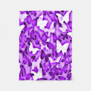 Couverture Polaire Étincelle pourpre Camo de papillon