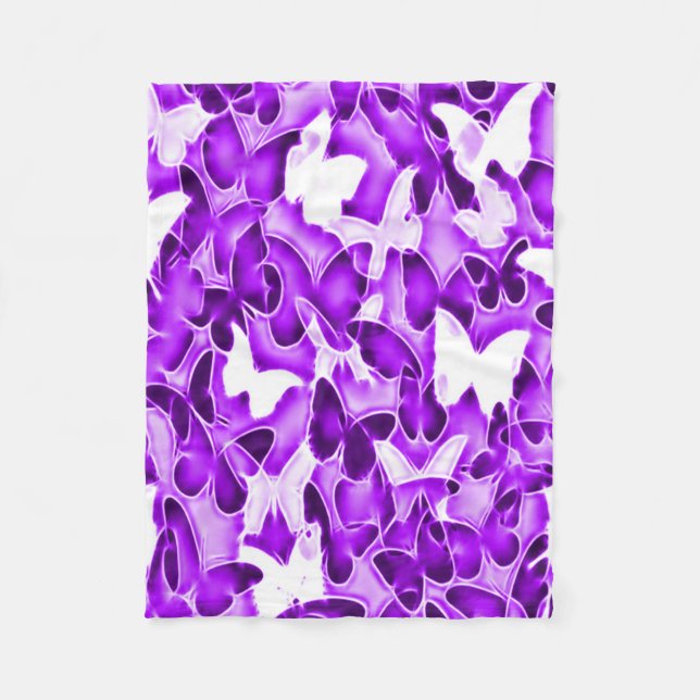 Couverture Polaire Étincelle pourpre Camo de papillon (Devant)
