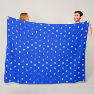 Couverture Polaire Étoile blanche de David Royal Blue Couvre-lit simp