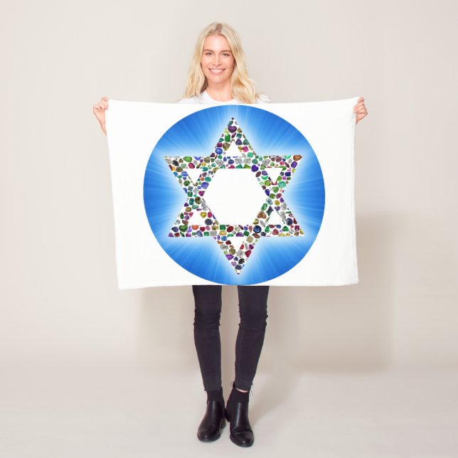 Couverture Polaire Étoile de David (En situation)