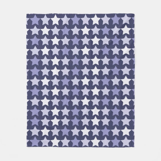 Couverture Polaire Étoiles bleues de la marine patriotique (Devant)