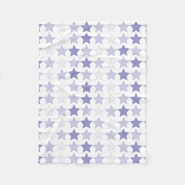 Couverture Polaire Étoiles Patriotique Blue Ombre (Devant)