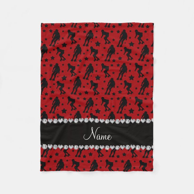 Couverture Polaire Étoiles rouges nommées faites sur commande de (Devant)