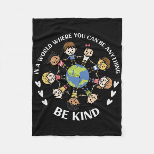 Couverture Polaire Être Kind Kids Earth Anti-harcèlement Jour de l'un