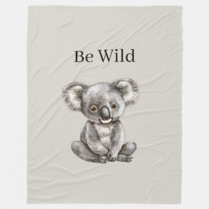 Couverture Polaire Être Koala Sauvage Safari Animal  