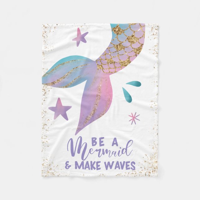 Couverture Polaire Être une citation inspirante de sirène (Devant)