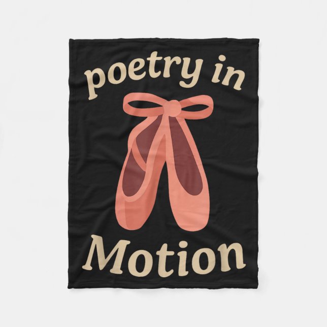 Couverture Polaire Etry In Motion Ballet Dancer Quote Gift  (Devant)