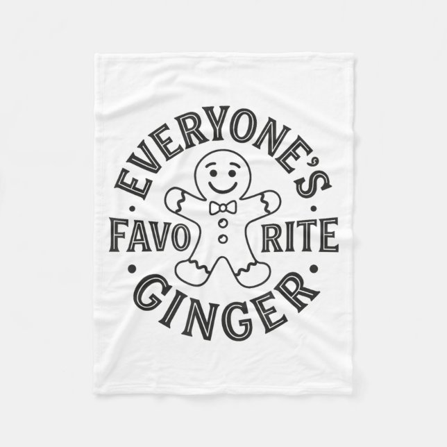 Couverture Polaire Everyone's Favorite Ginger T Funny Gingerbread Man (Devant)