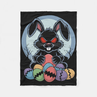 Couverture Polaire Evil Easter Bunny Scary Horror Rabbit Red Eyes Mon