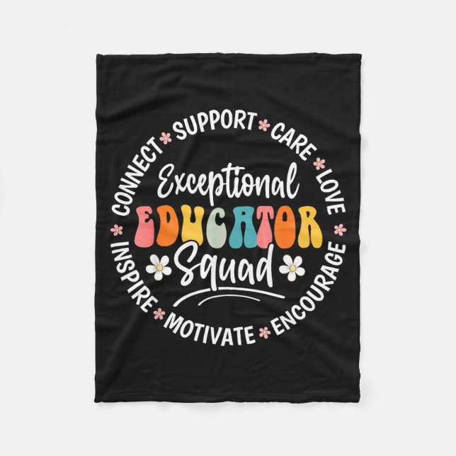 Couverture Polaire Exceptional Educator Squad Appreciation Week Back  (Devant)