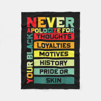 Couverture Polaire Excusez-moi pour votre Blackness Black History Jun